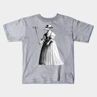 Lady Plague Doctor (white) Kids T-Shirt